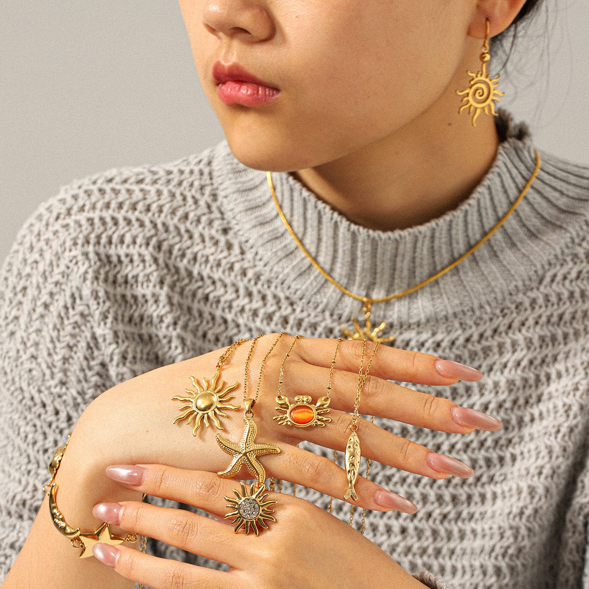 Sun earrings collection