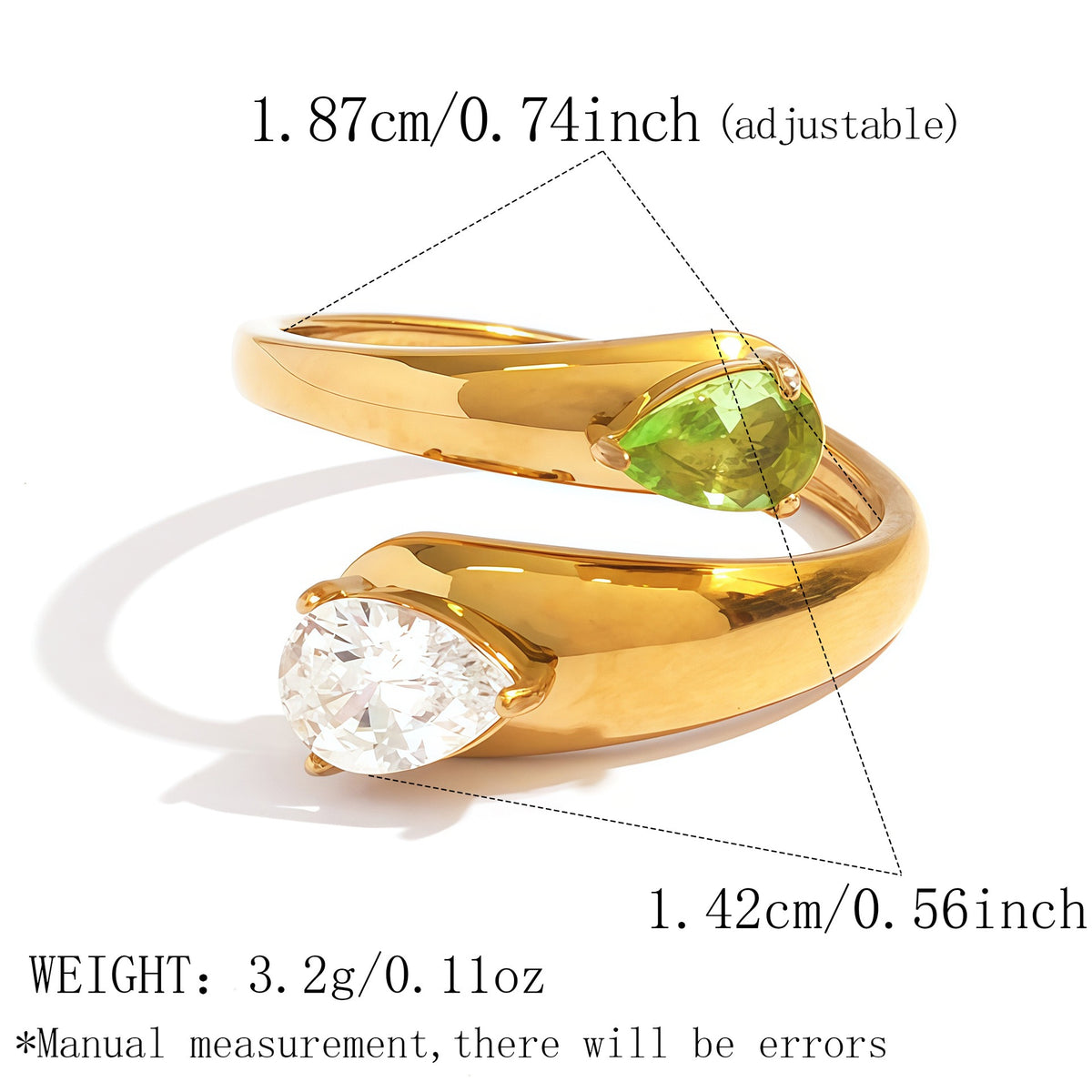 Cresia Cross stone rings