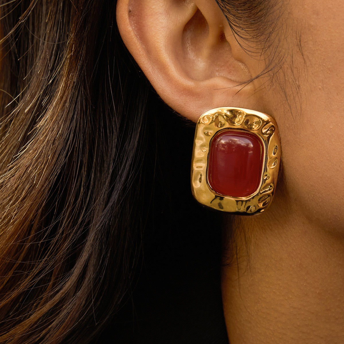 Red Gem earrings