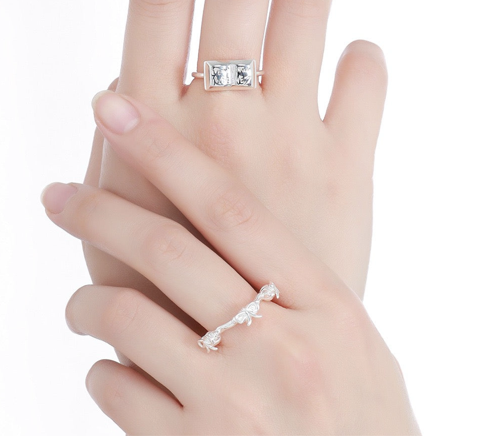 Ink Sterling Silver Ring