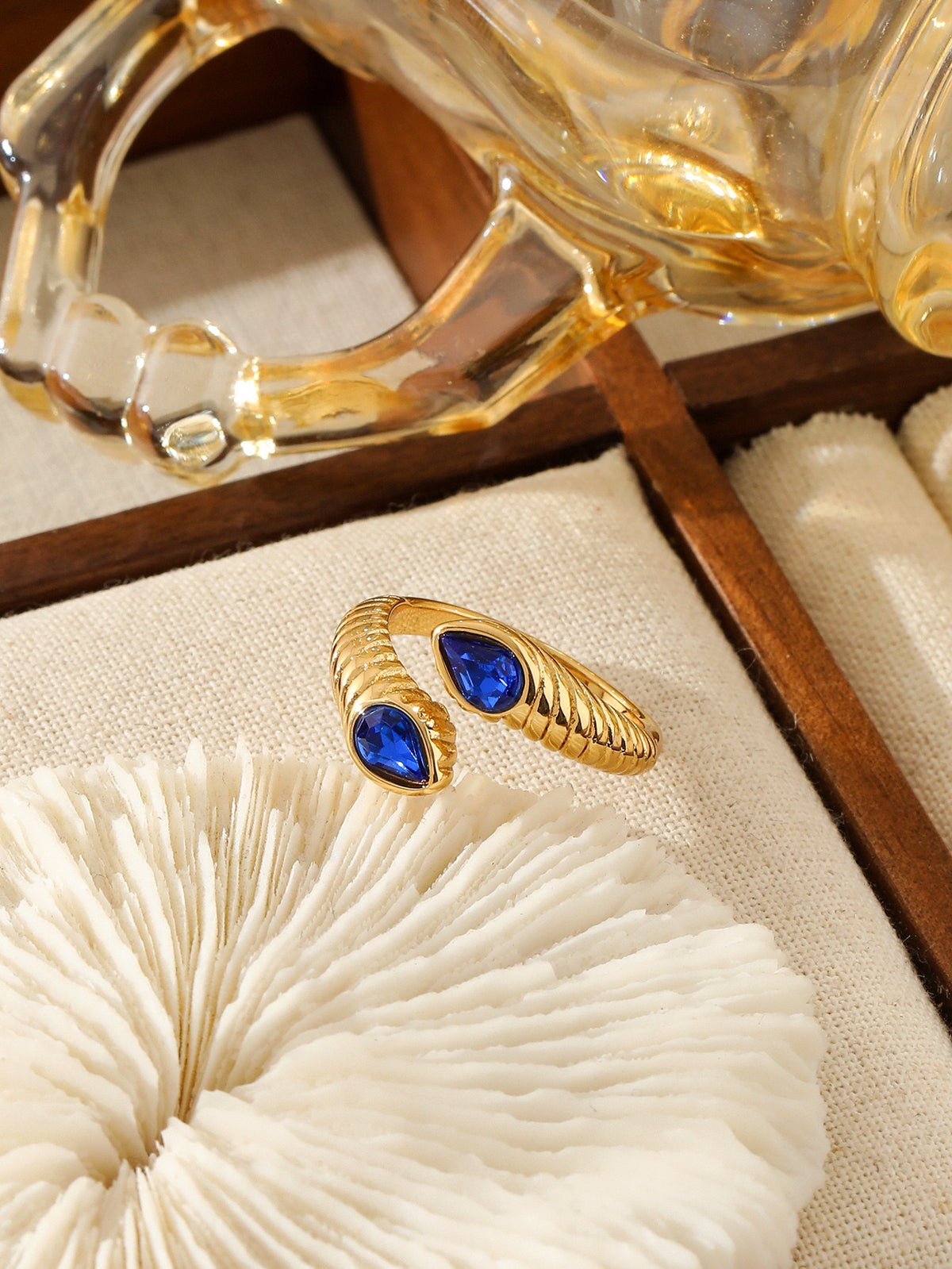 Cresia Cross stone rings