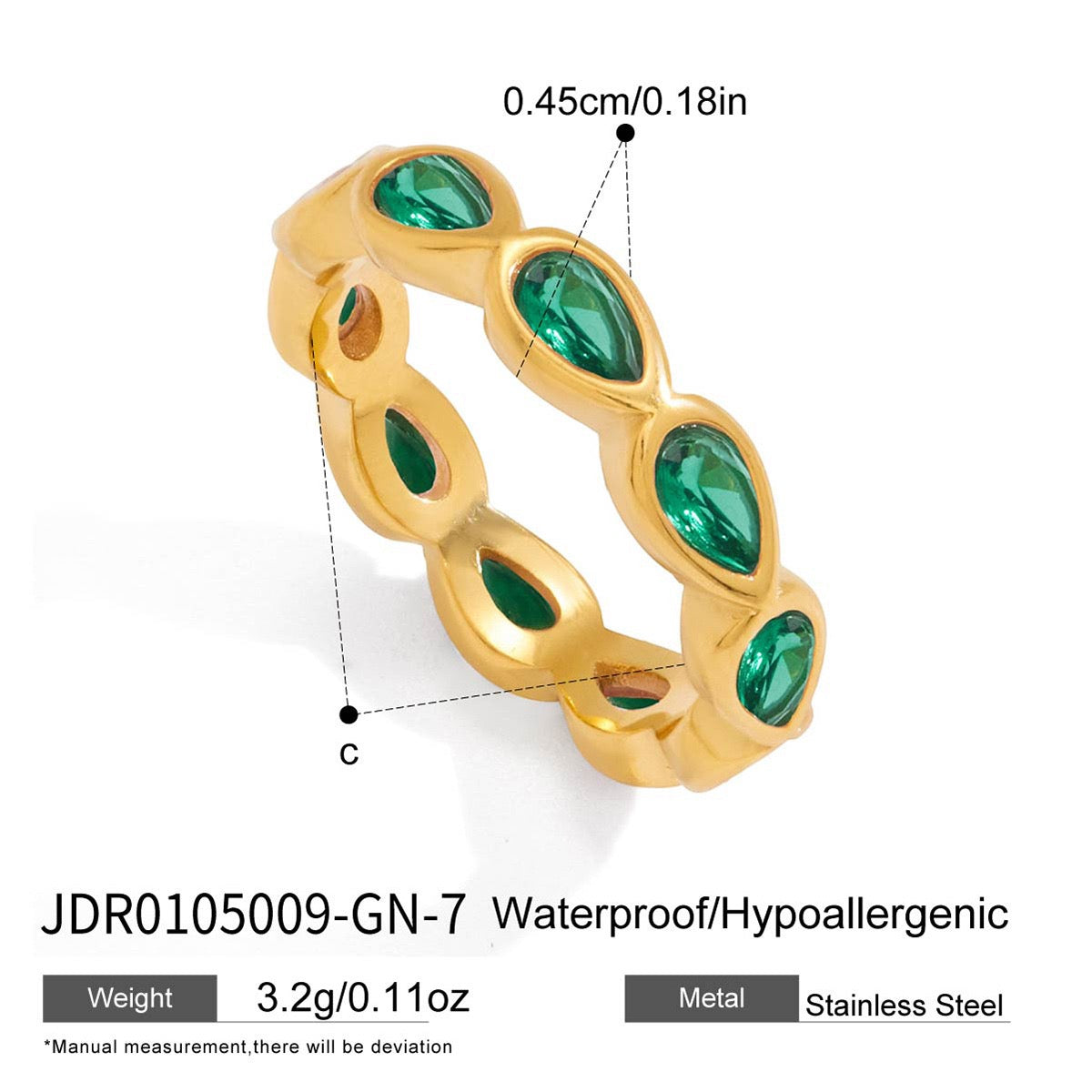 Rovia Gemstone Band Ring