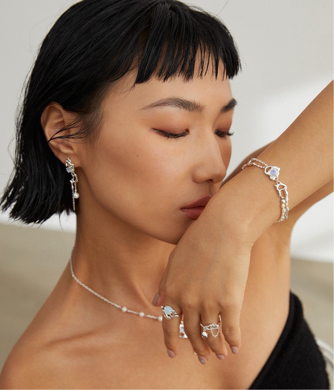 Moon stone dream rings