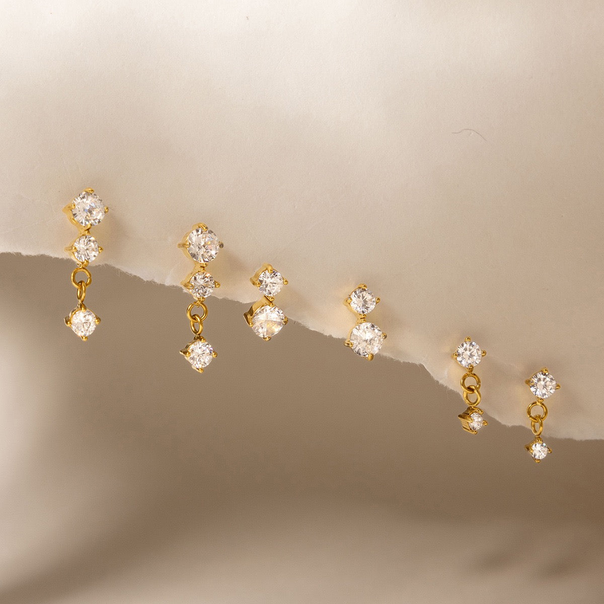 Little stars layer earrings set