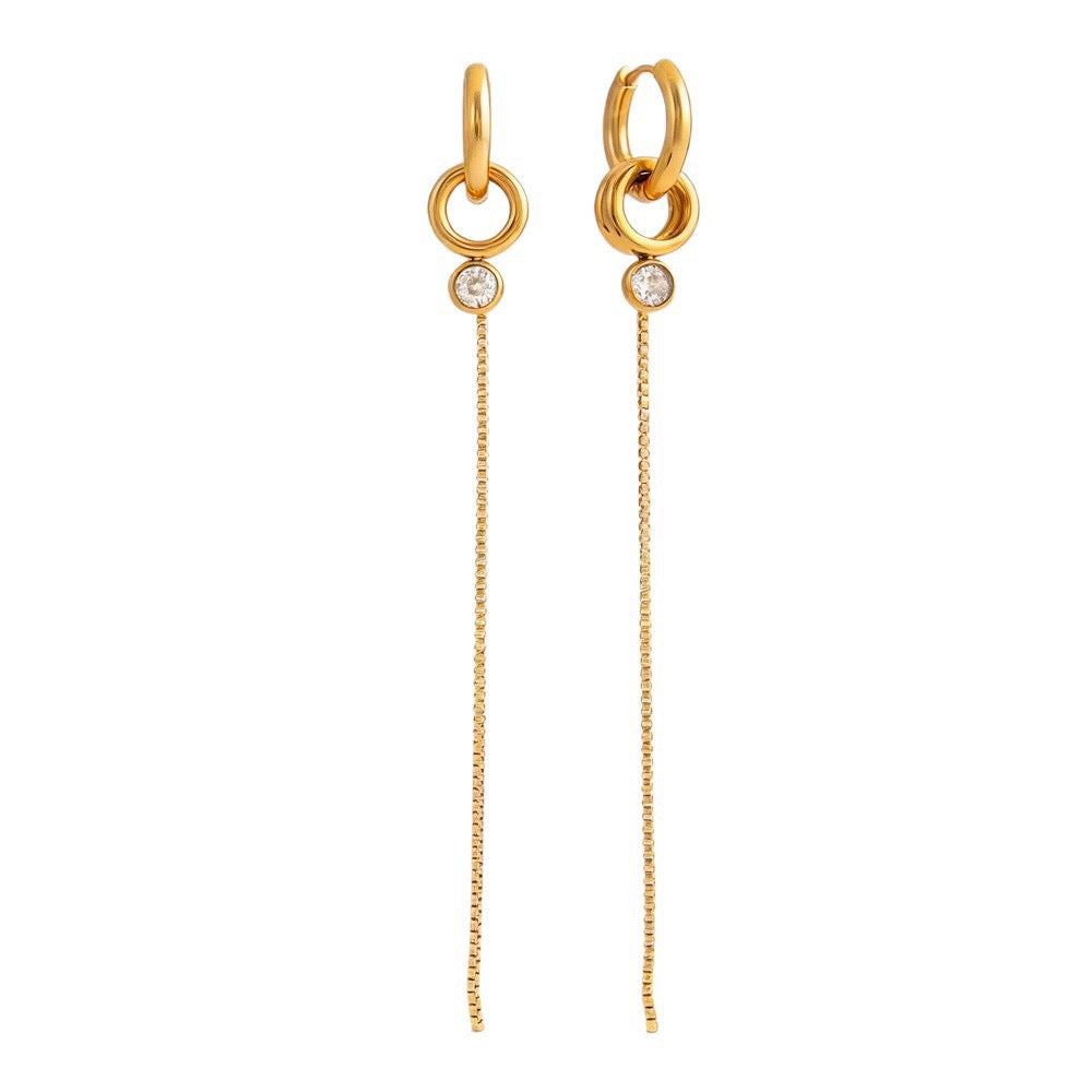 Long hoops earrings