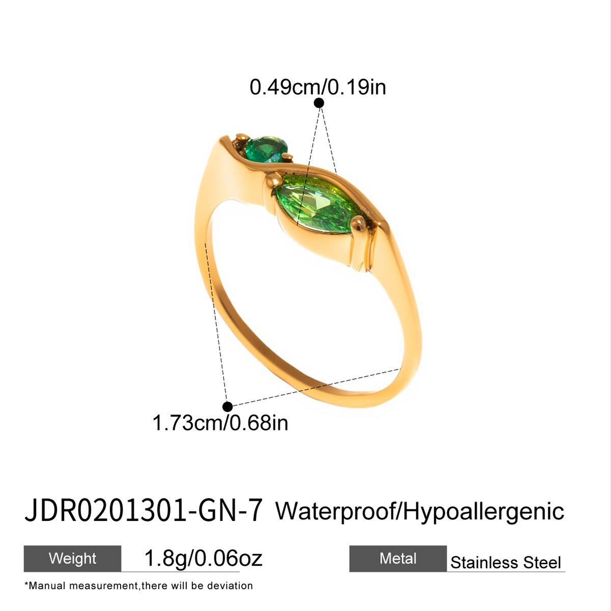 Dainty two stars rings