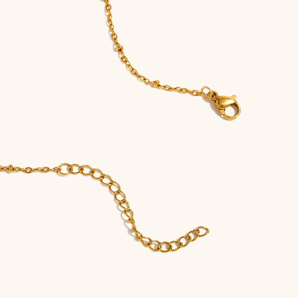 Dainty charm white rope necklace