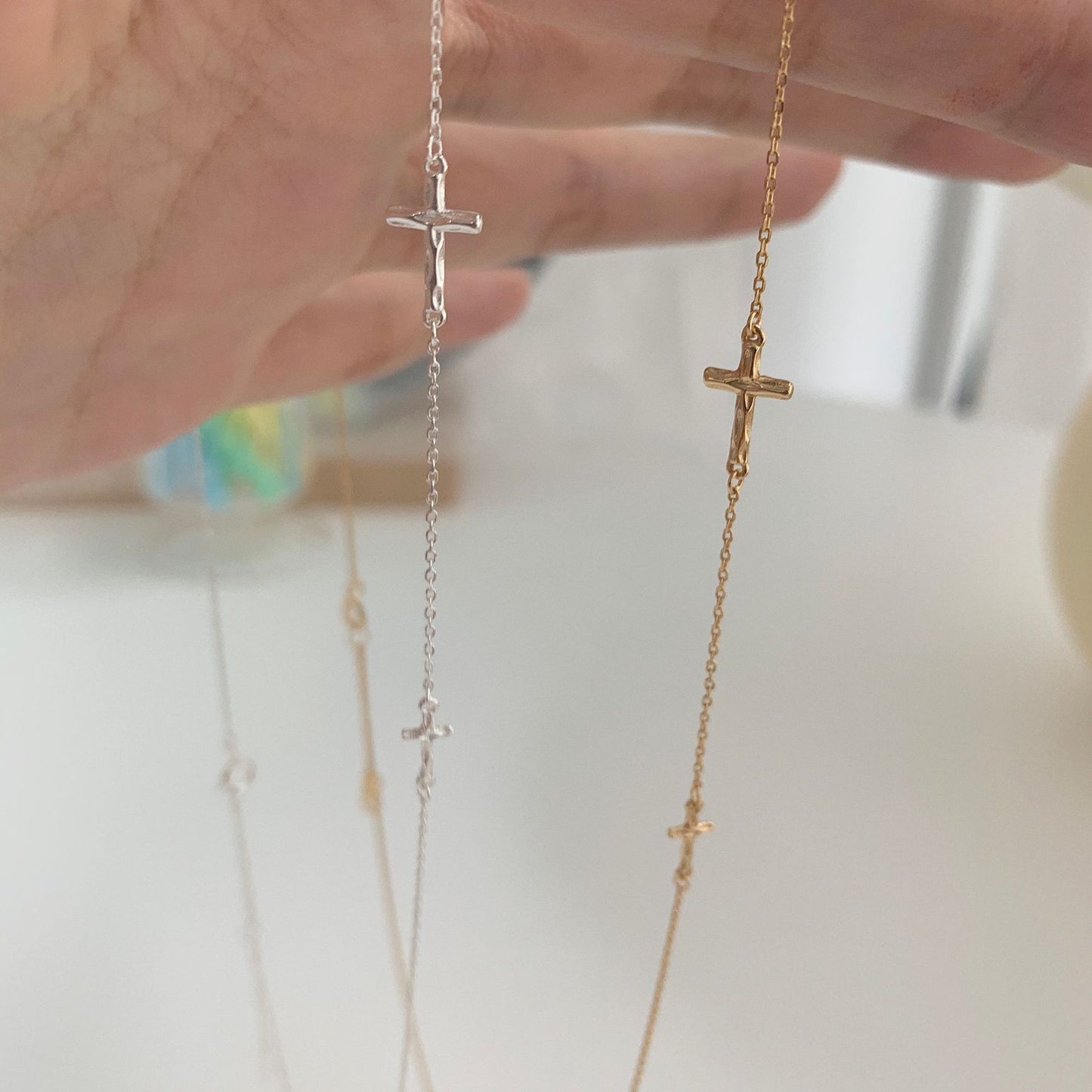 Downey Sterling silver cross necklace