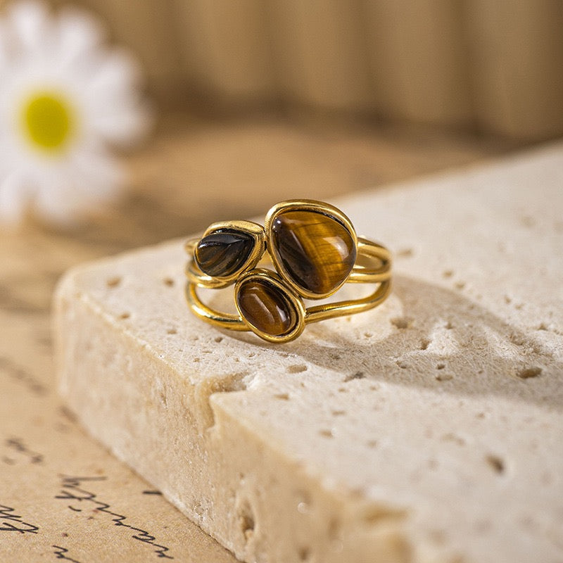 Colorful stone rings