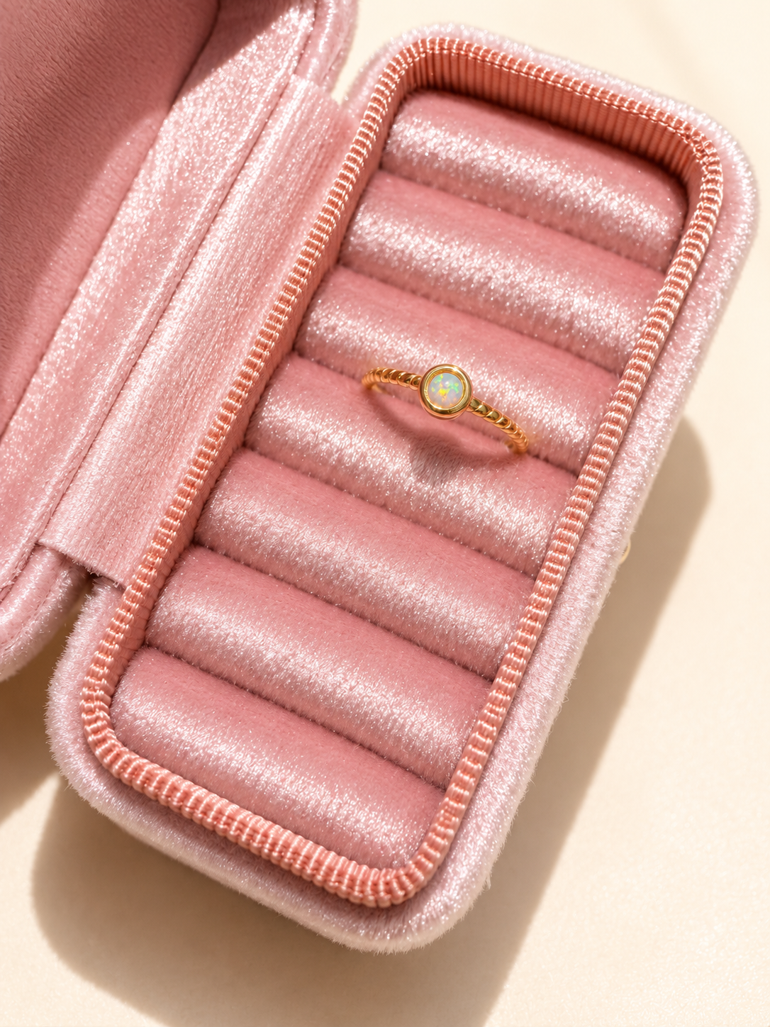 Dainty opal sterling silver rings collections