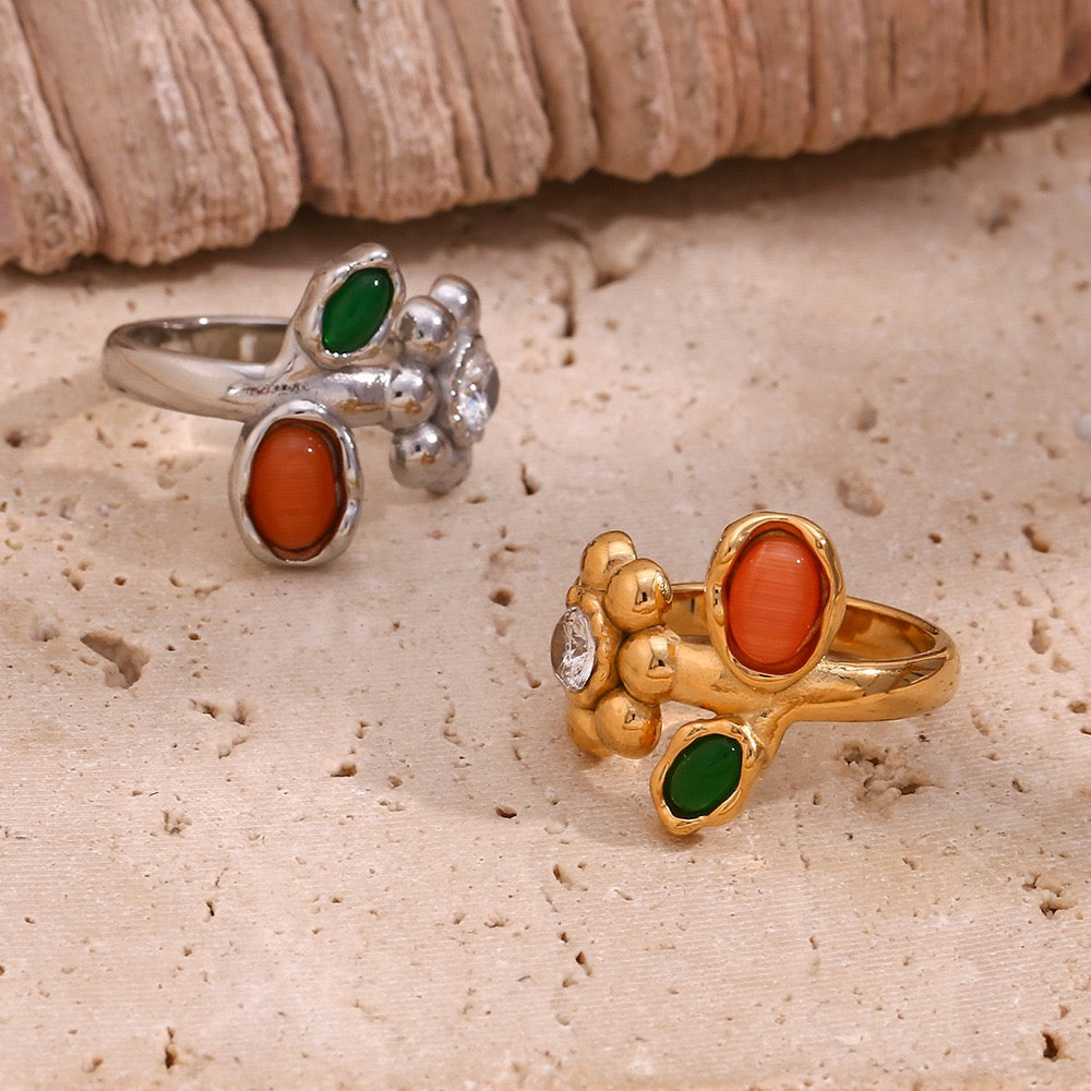 Cadia Colorful sunflower rings