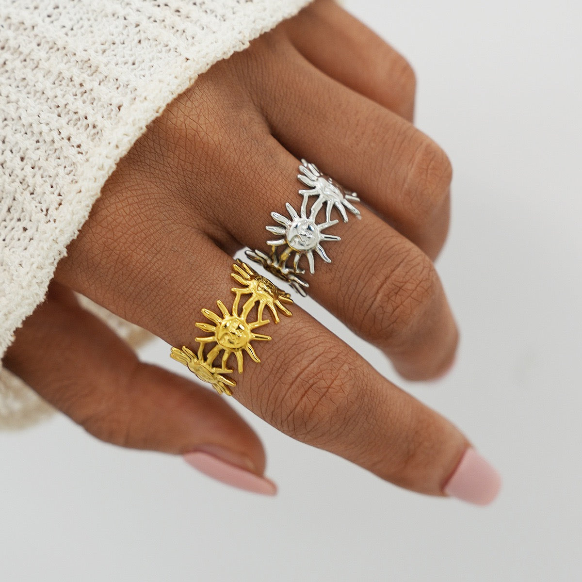Sun band rings