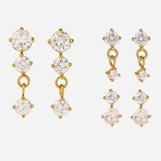 Little stars layer earrings set
