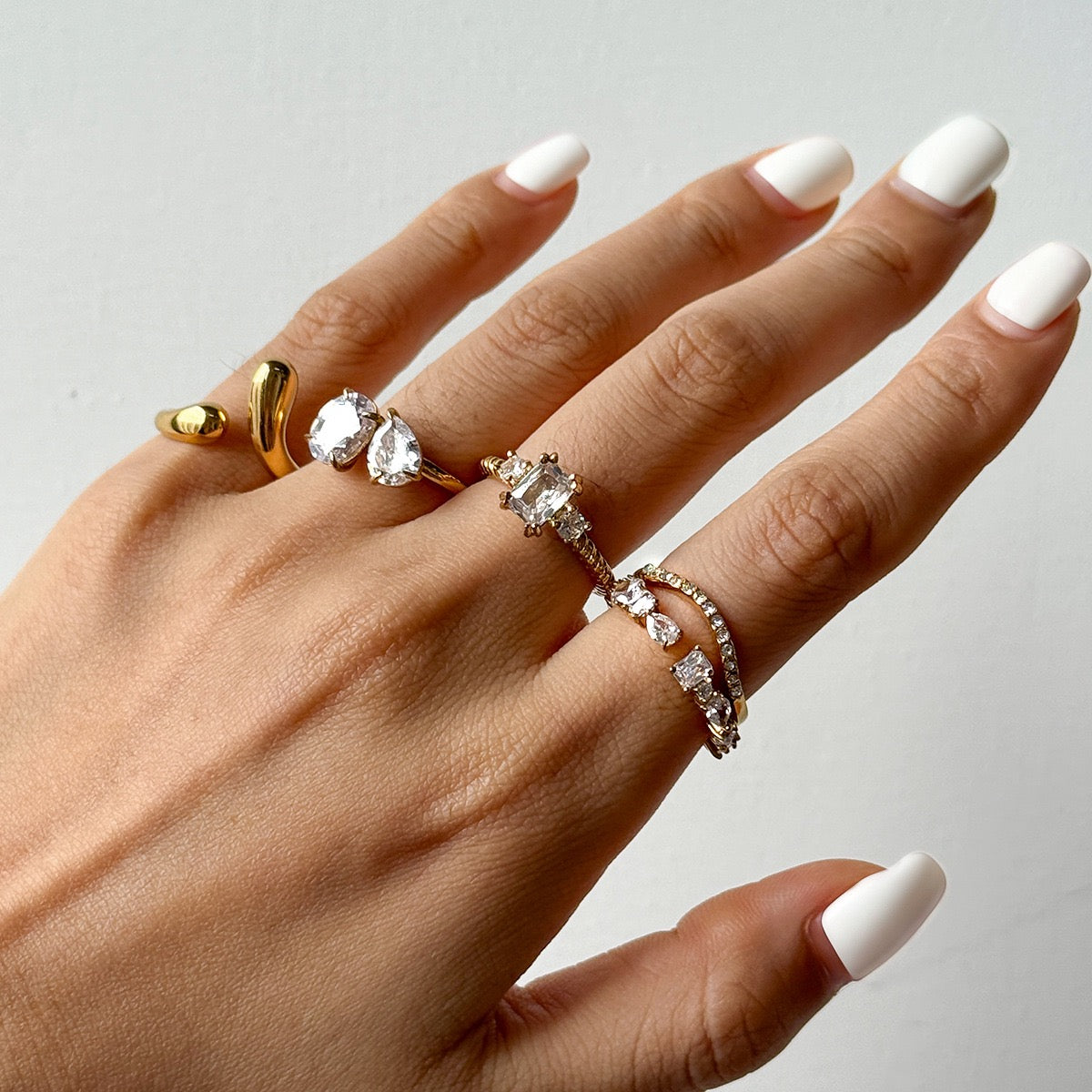 Shine star rock rings