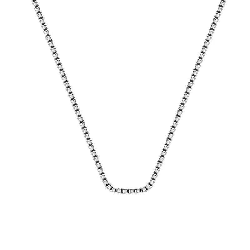 Silver colored chain necklace