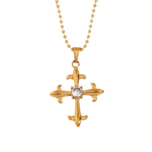 Cross jewel necklace
