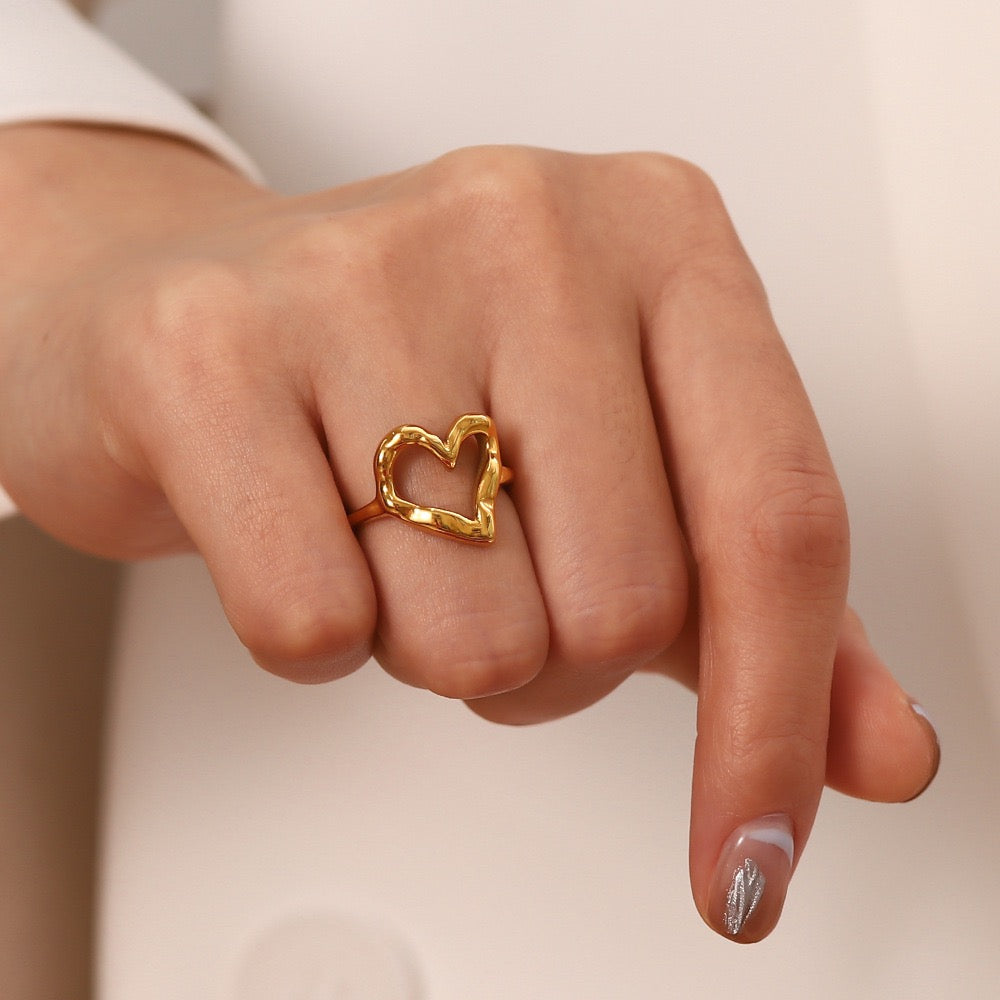 Celeste Heart Rings