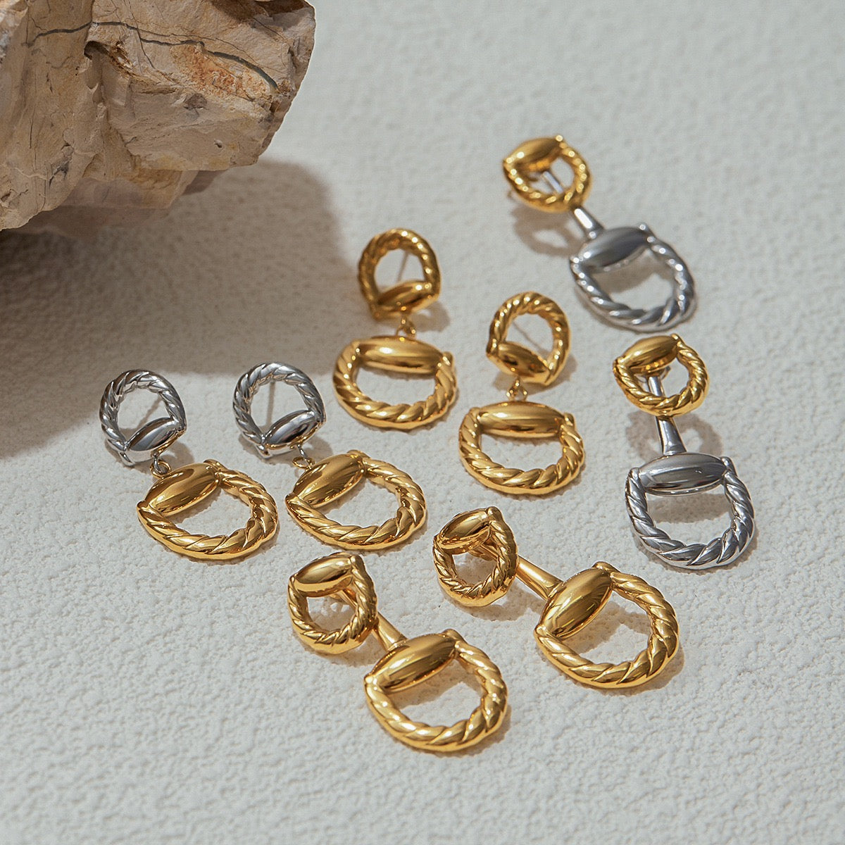 Louisa hoops abstract earrings