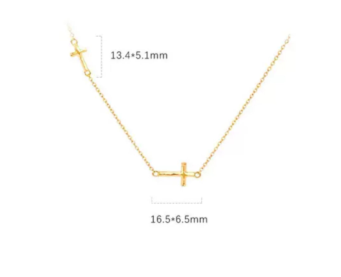 Downey Sterling silver cross necklace