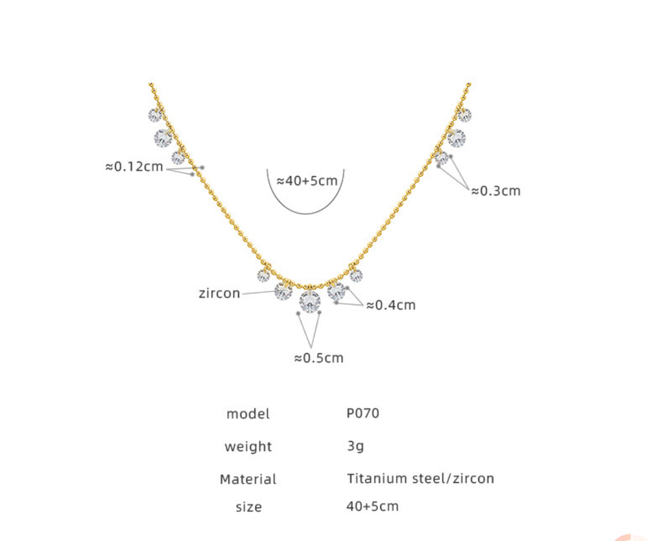 Crystal drop necklace