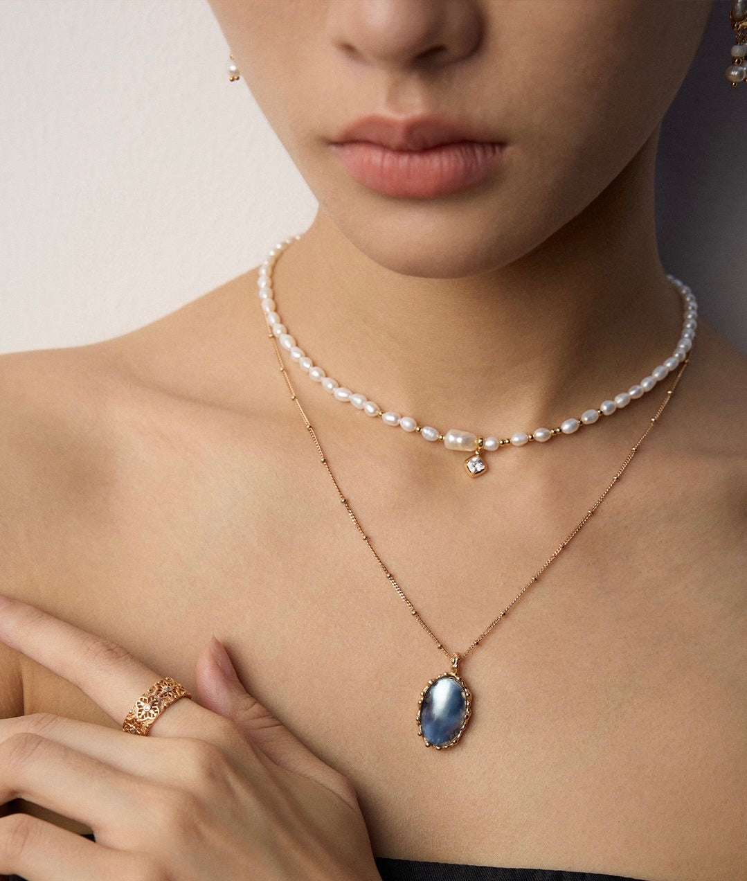 Little star pearl necklace