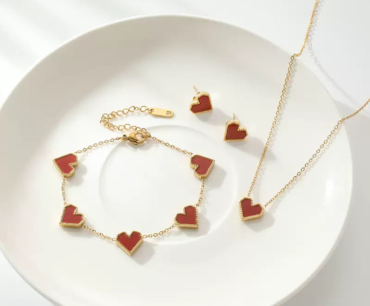 Red heart bracelet