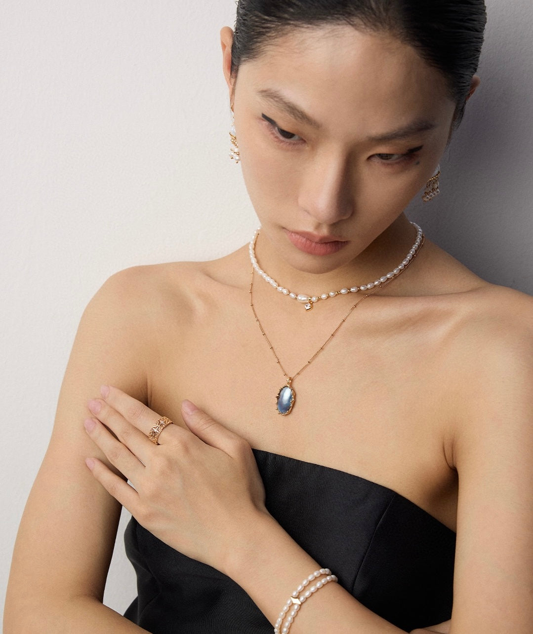 Little star pearl necklace