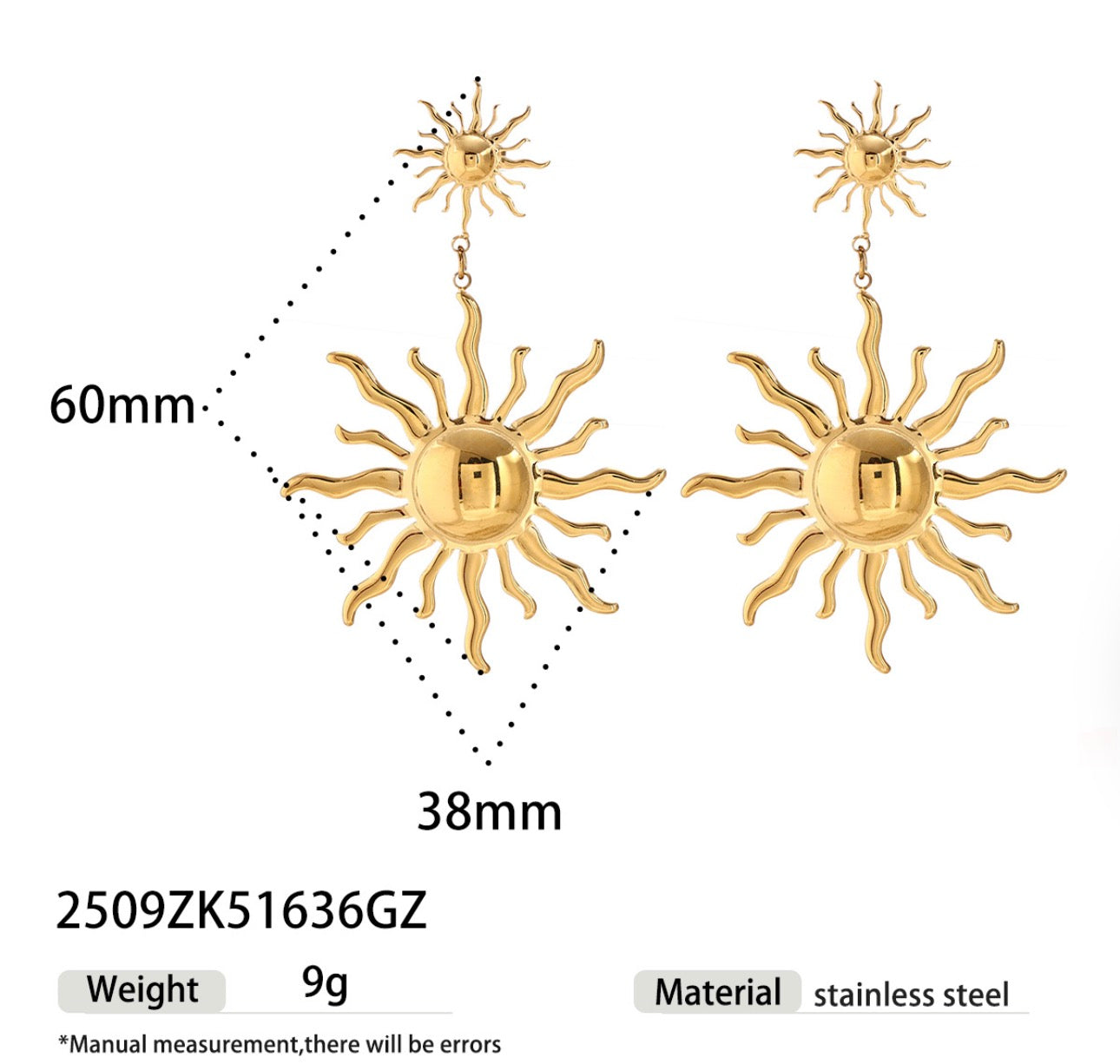 Sun earrings collection