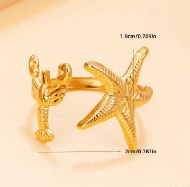 Lobster and starfish rings