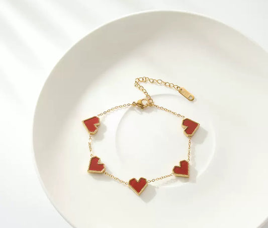 Red heart bracelet