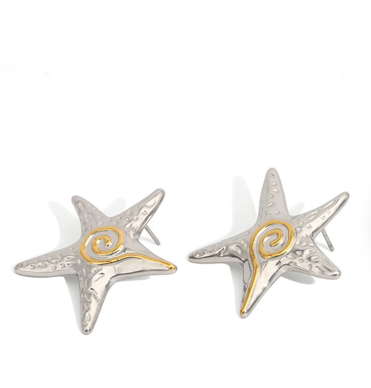 Tarako Swirl starfish earrings