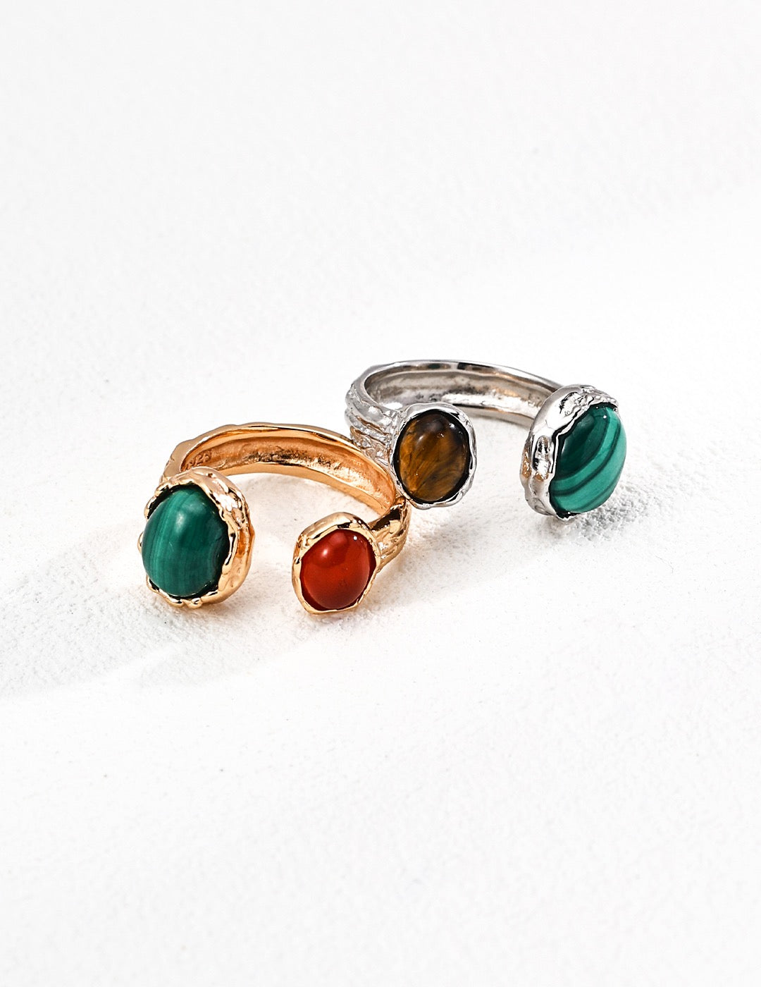 Malatu Malachite rings