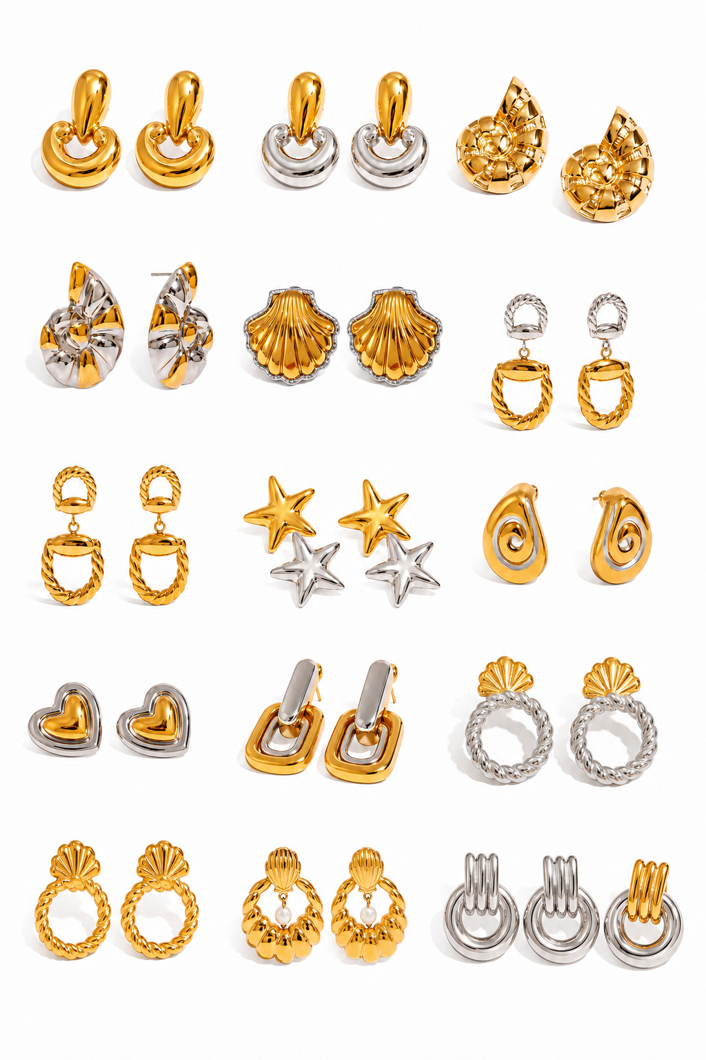 Louisa hoops abstract earrings