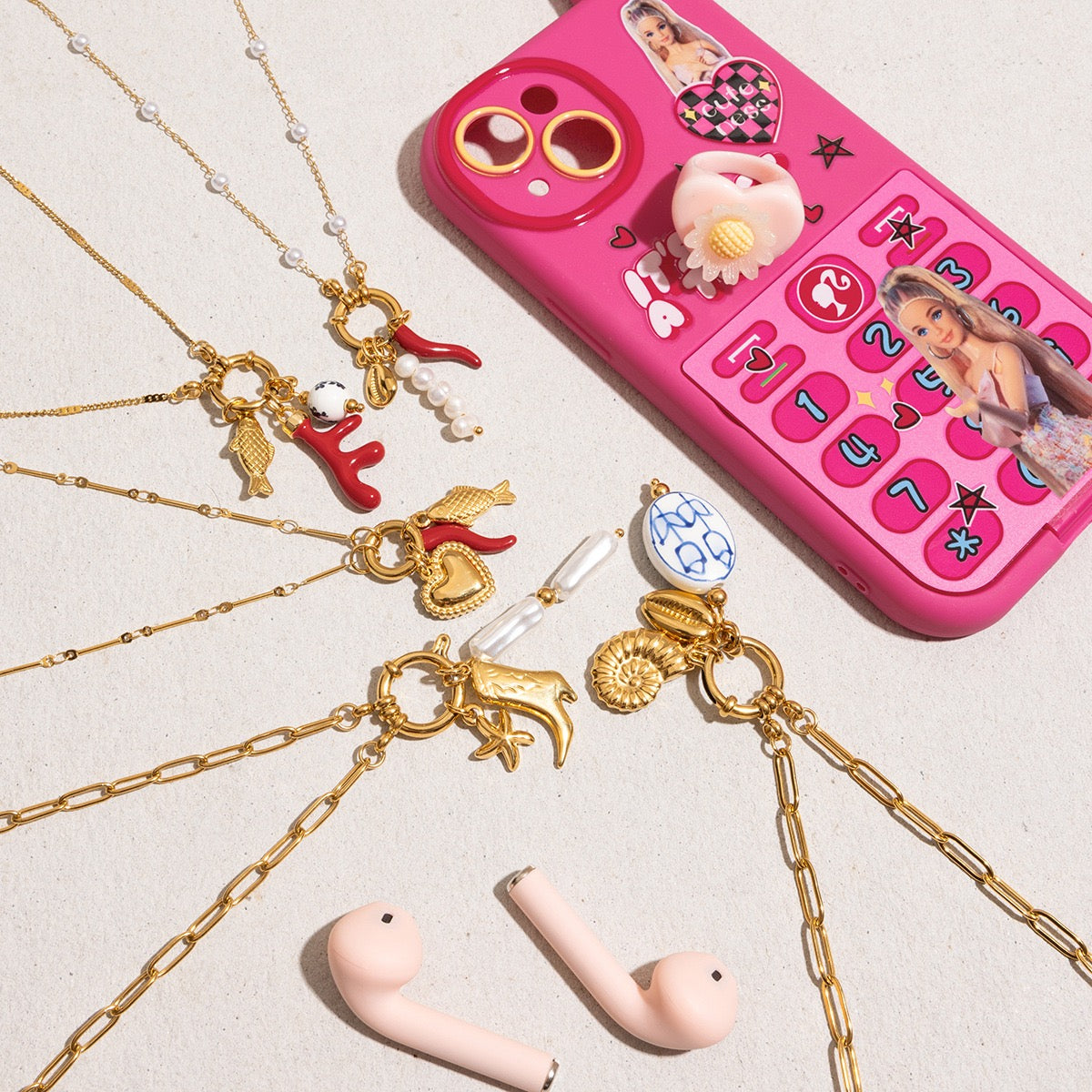 Charm chains necklace