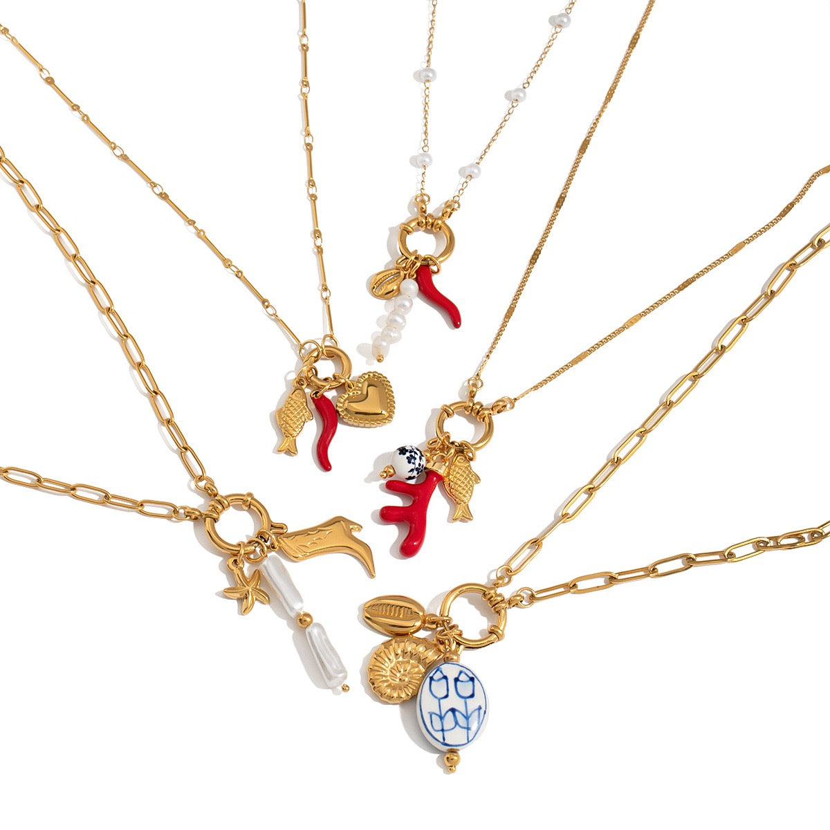 Charm chains necklace