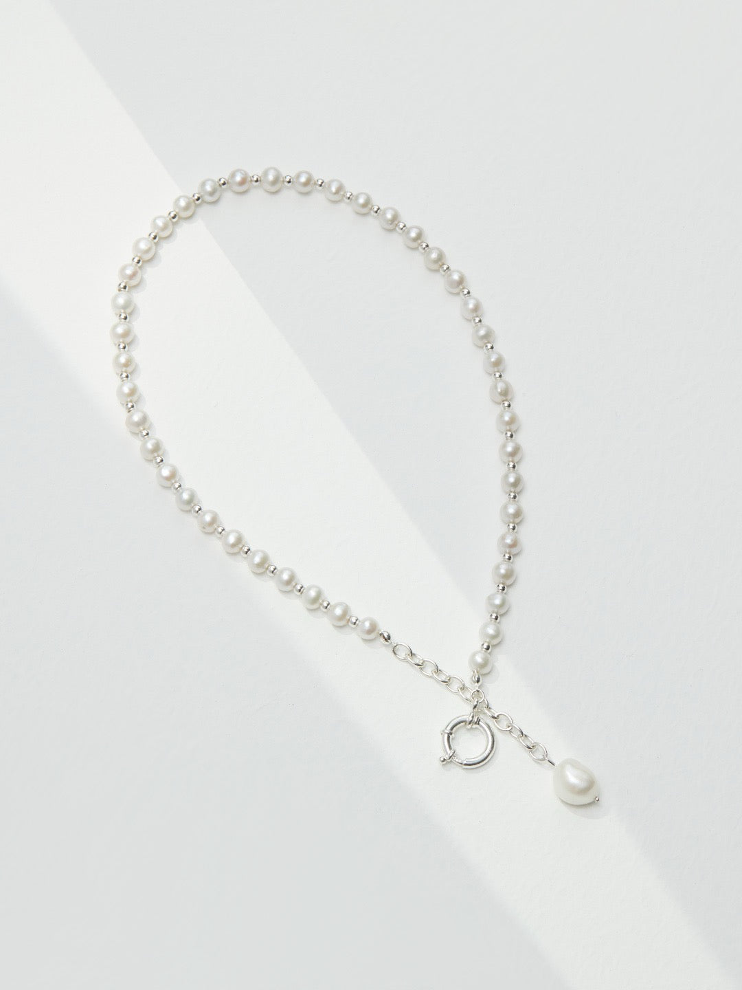 Macau Silver natural pearl necklace