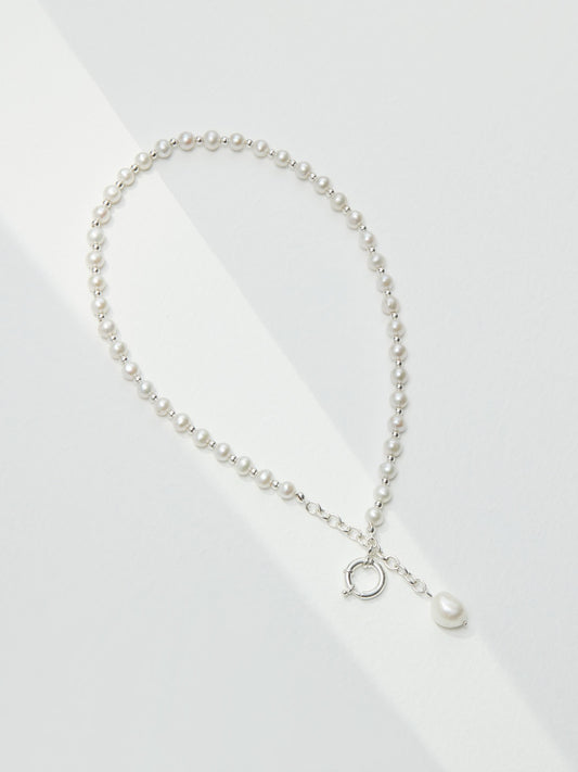 Macau Silver natural pearl necklace