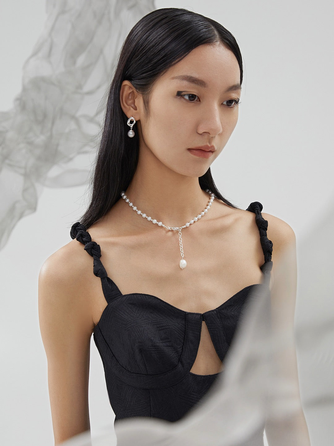 Macau Silver natural pearl necklace