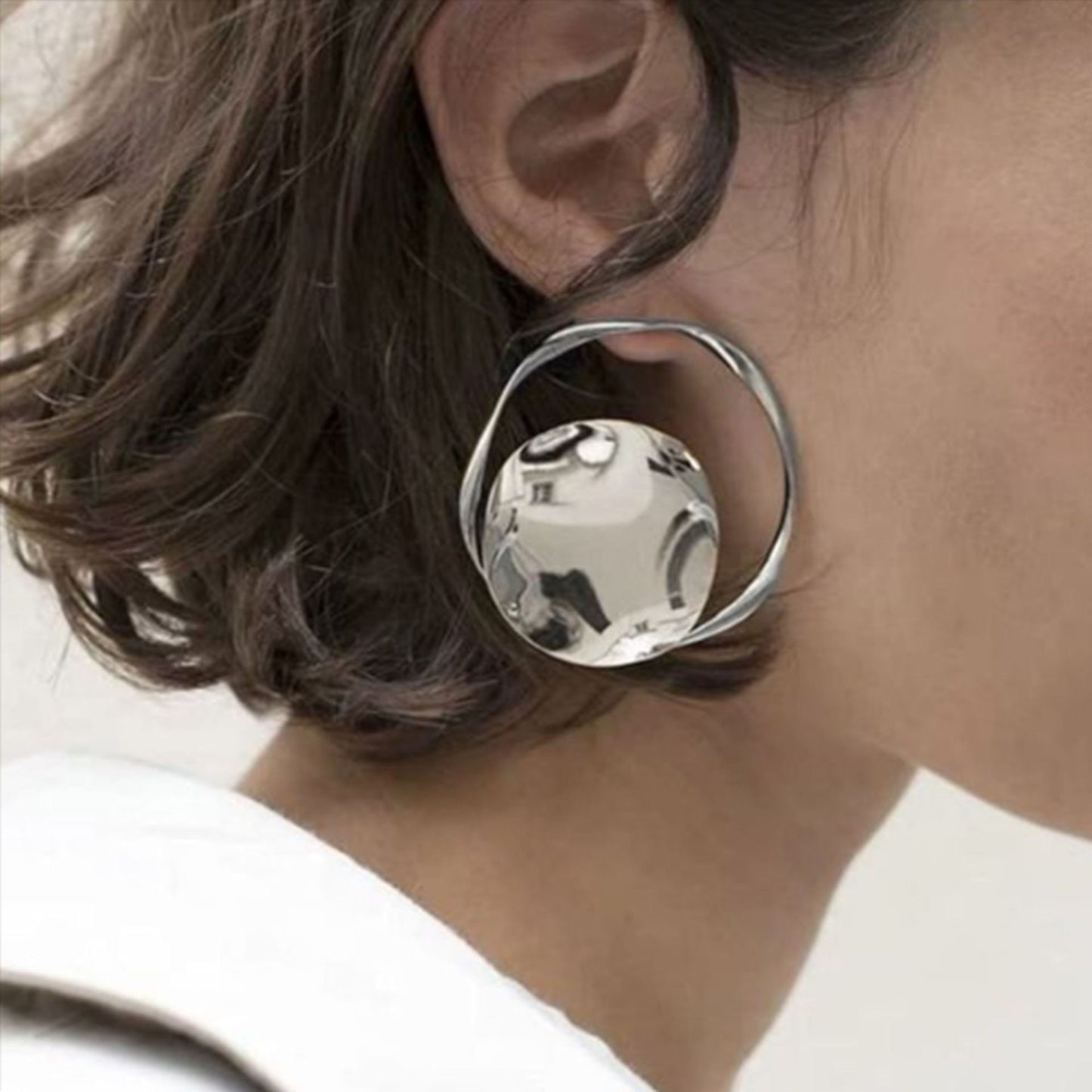 Statement hoop earrings