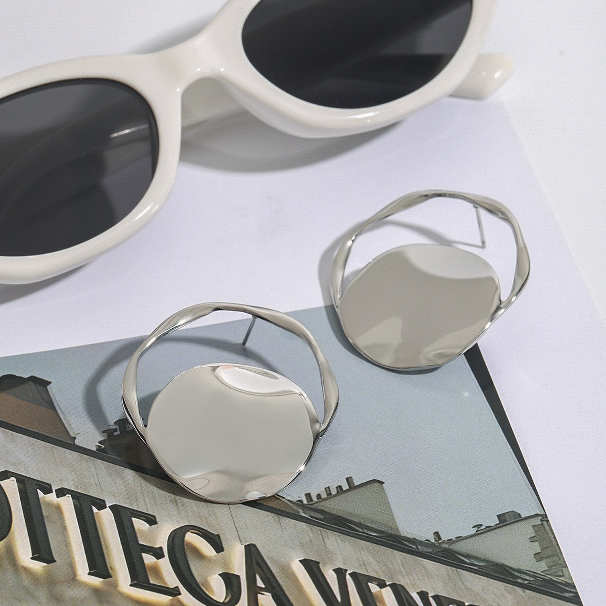 Statement hoop earrings