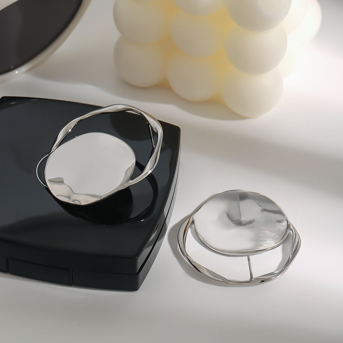 Statement hoop earrings