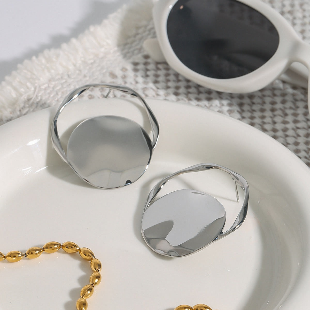 Statement hoop earrings