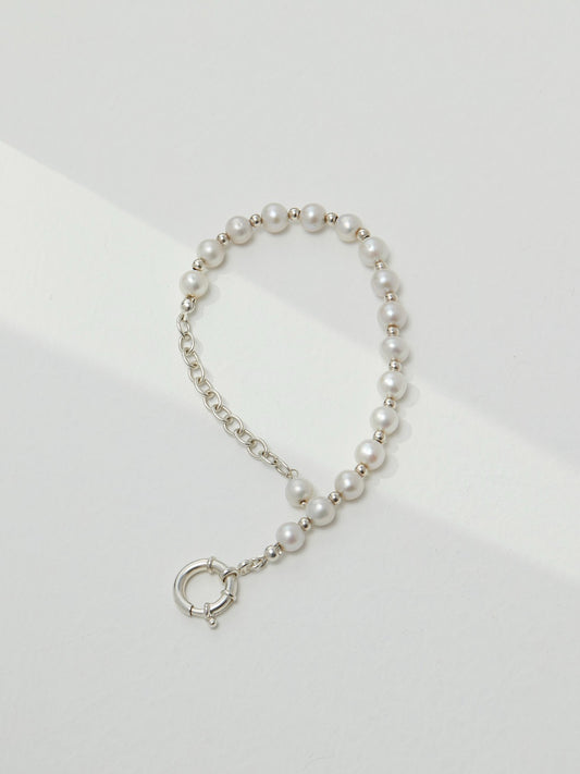 Kataie Beady silver Pearl bracelet