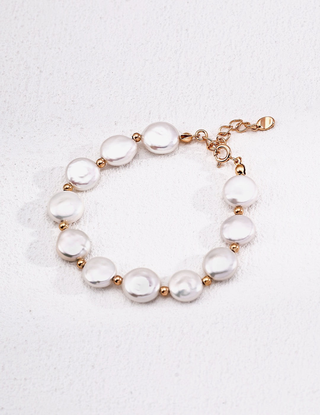 Jeju Flat baroque Pearl bracelet