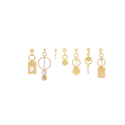 14k gold filled dainty pearly earrings