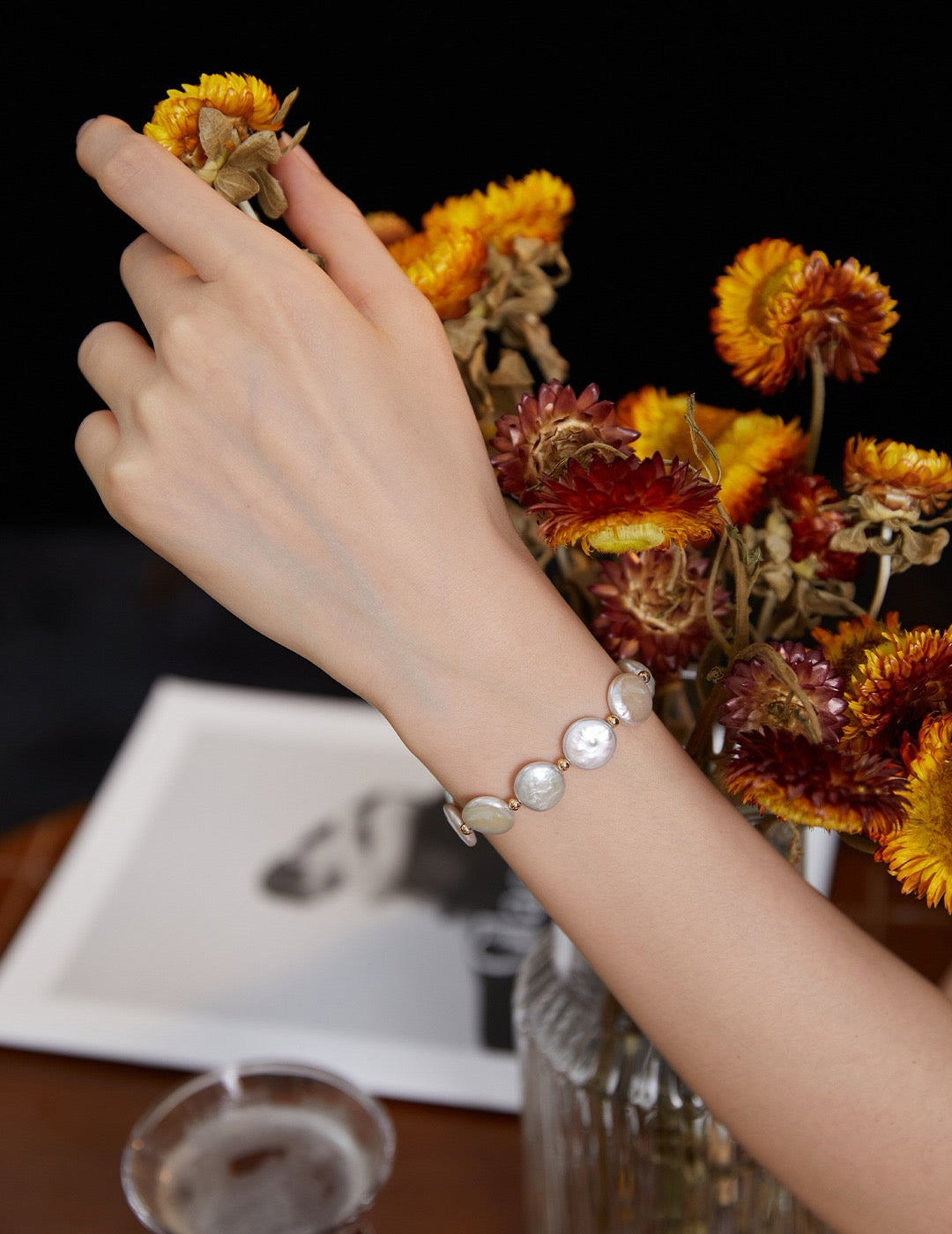 Jeju Flat baroque Pearl bracelet