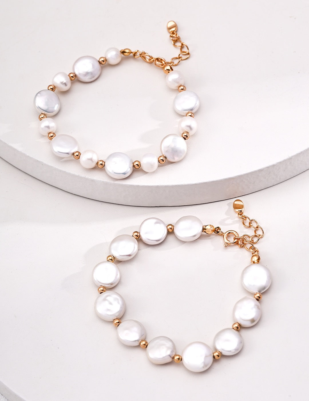 Jeju Flat baroque Pearl bracelet