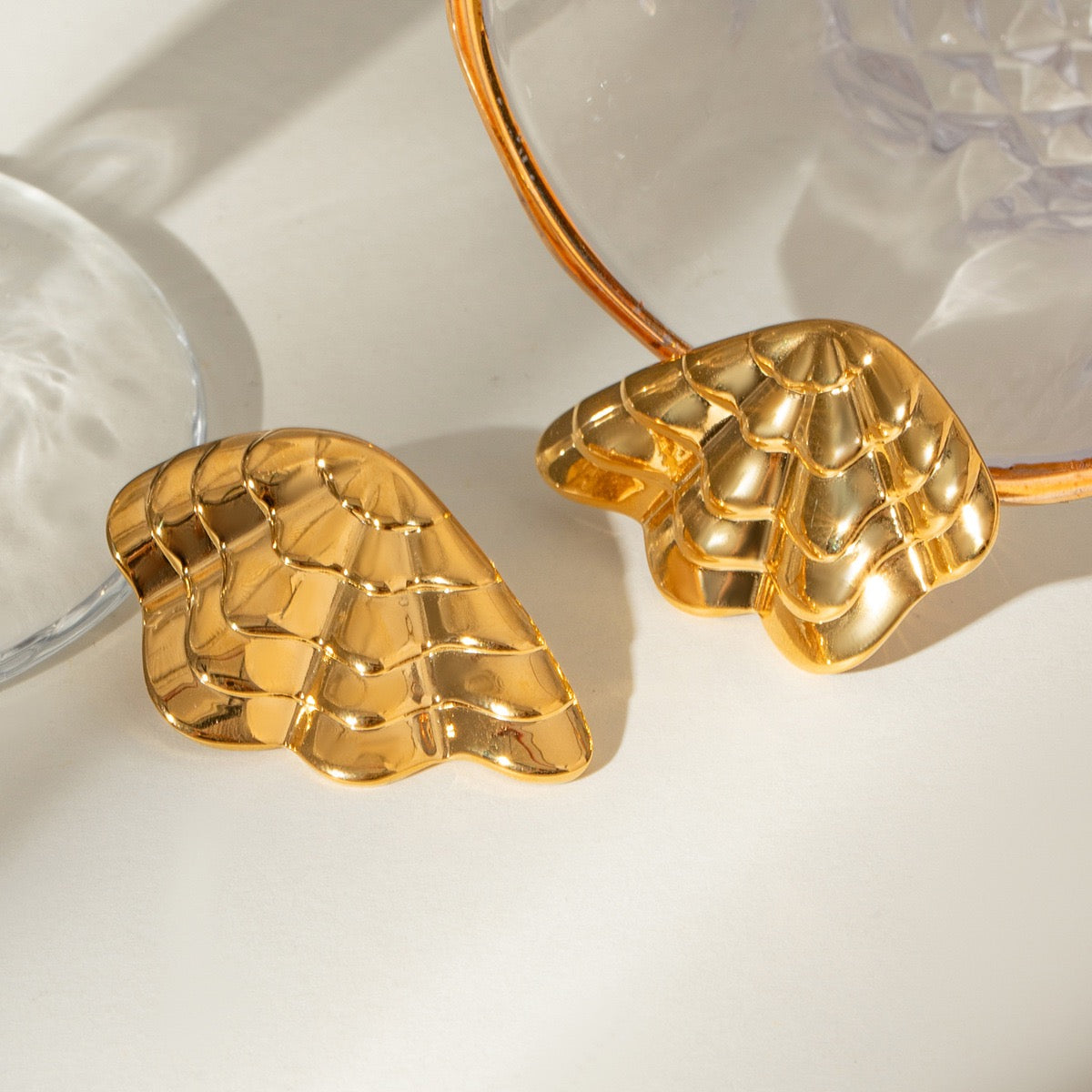 Shell wings earrings