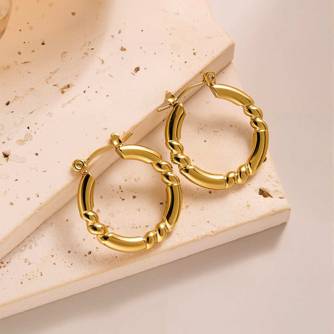 Beady classic hoops