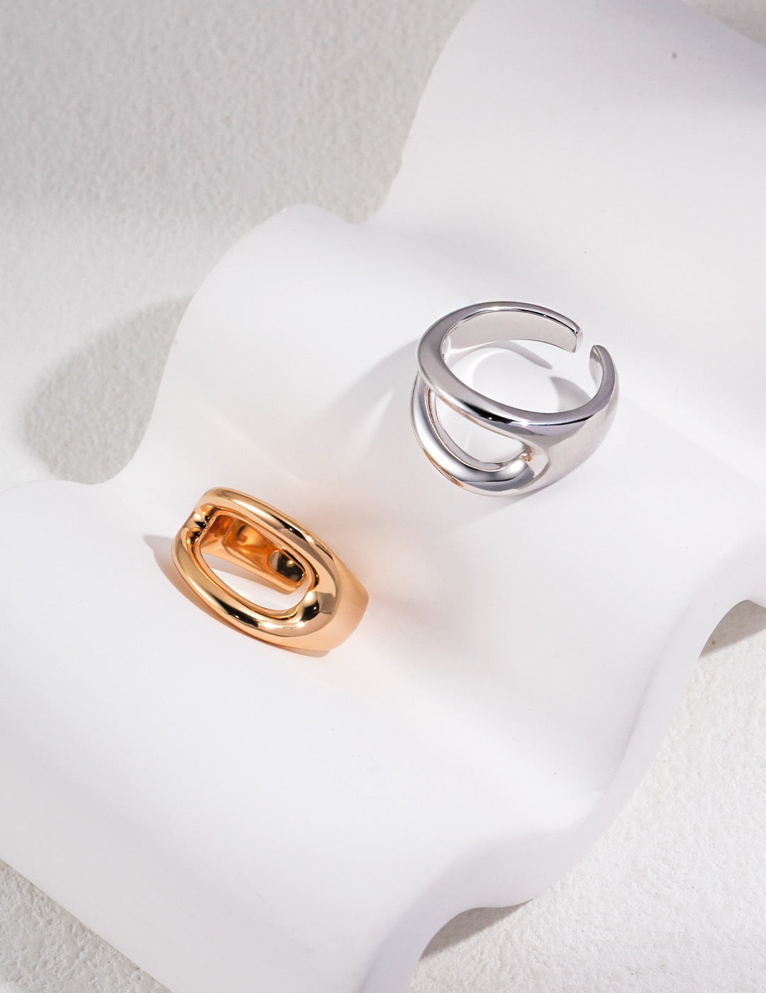 Forest Handmade silver statement ring